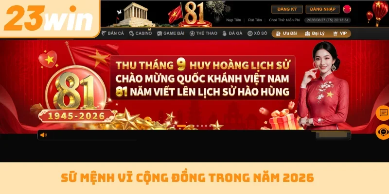 Sứ mệnh vì cộng đồng trong năm 2026
