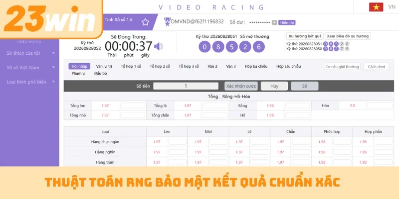 Thuật toán RNG bảo mật kết quả chuẩn xác